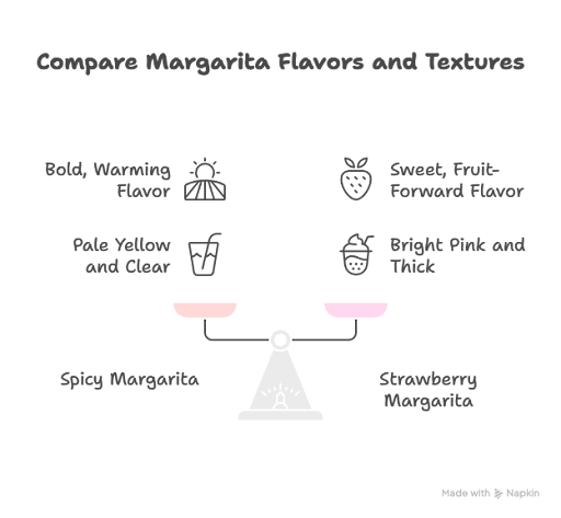 Strawberry margarita cocktail with vibrant color and fresh fruit garnish